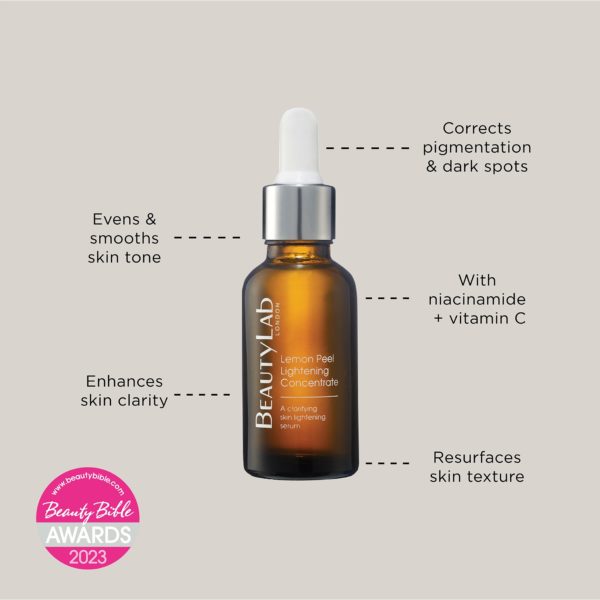 Lemon Peel Lightening Concentrate 30ml benefits infographic