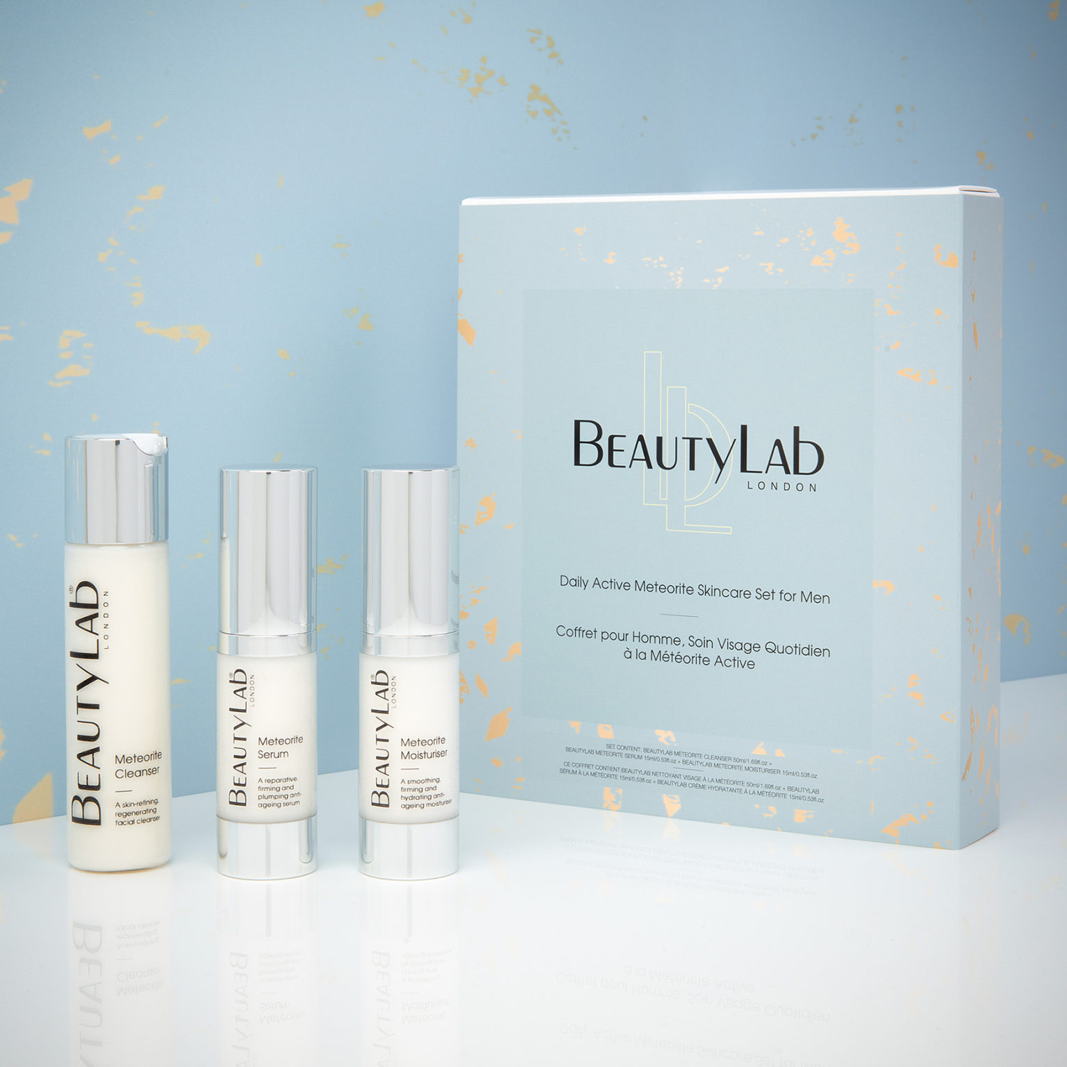 BEAUTYLAB® DAILY ACTIVE METEORITE SKINCARE SET FOR MEN