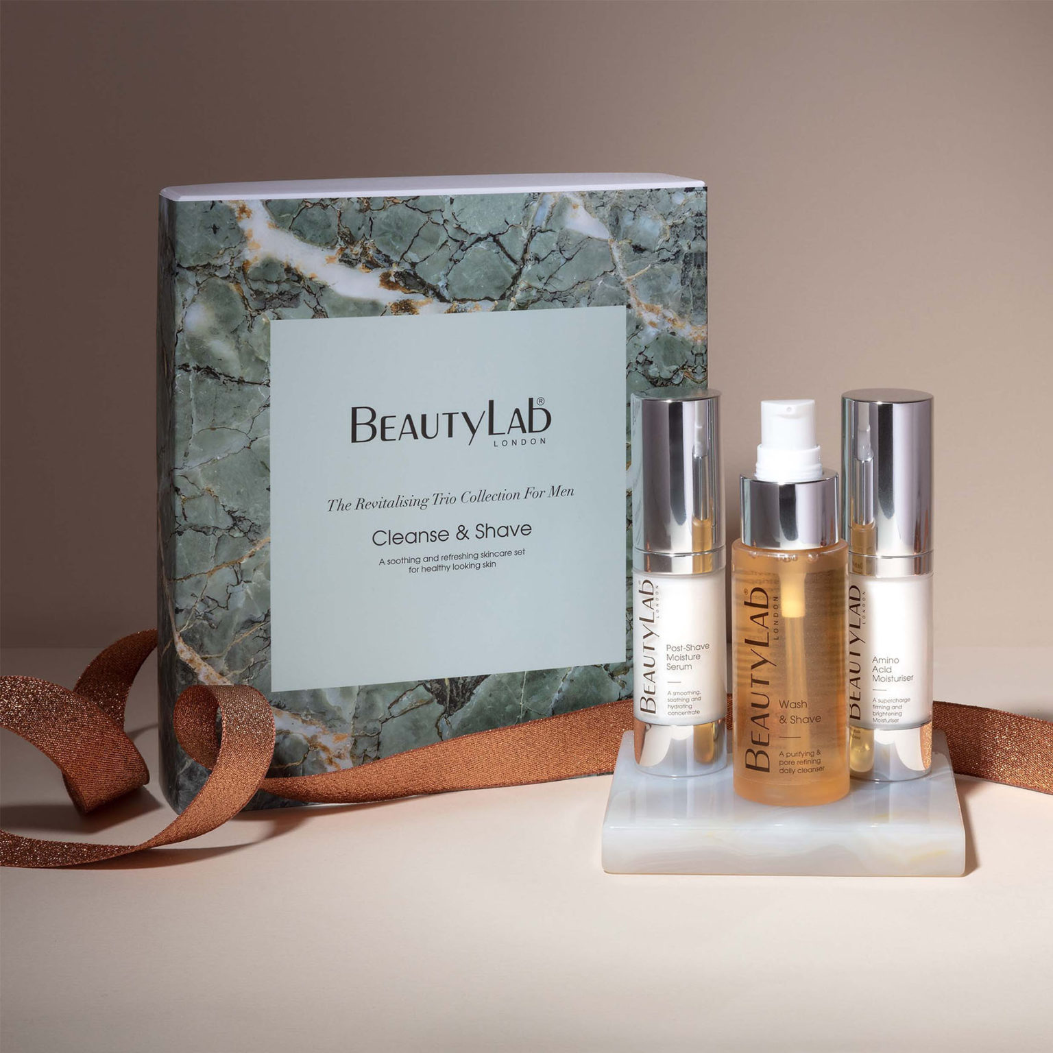 Cleanse & Shave The Revitalising Trio Collection - Wash & Shave, Post-Shave Moisture Serum and Amino Acid Moisturiser